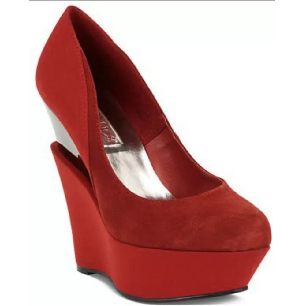 Two Lips Rapture Suede Platform Wedges